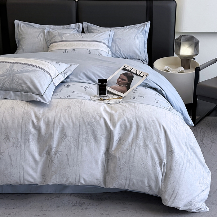 91家纺网 家纺一手货源 找家纺 乐蔻家纺 2025新款全棉13376数码印花四件套 风吹椰林(兰）