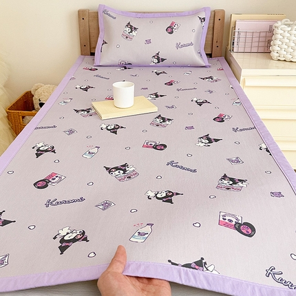 嗨生活 2025新款 正版授权三丽鸥儿童凉席 幼儿园凉席 冰丝席 库洛米-紫