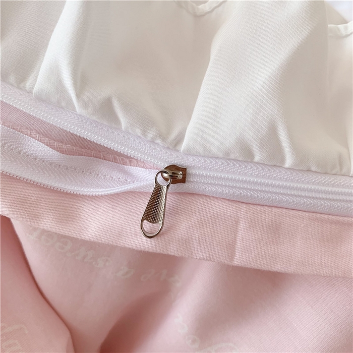 91家纺网 家纺一手货源 找家纺 2025新款公主风四件套全棉纯棉白花边被套床单款式三件套 悠然小贝