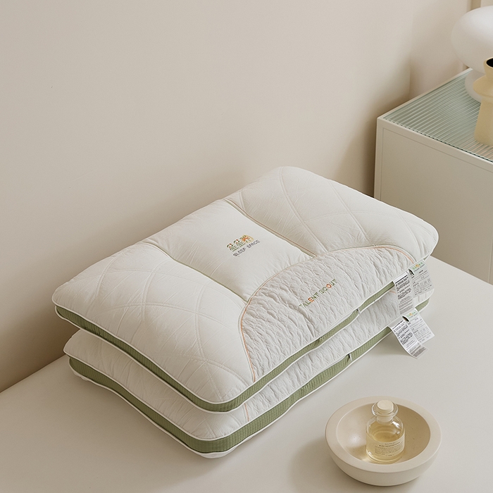 91家纺网 家纺一手货源 找家纺 2025新款星星荞护颈枕枕头枕芯 定型分区护颈枕-一对装（PE软管）