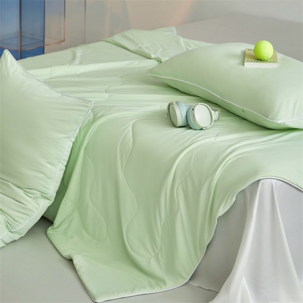 头等舱  2025新款4.0版凉感A类锦氨（165克）55大豆抗菌夏被配礼盒 浅绿