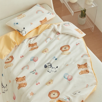 91家纺网 家纺一手货源 找家纺 （总）艾佳宝贝 2025新款A类儿童全棉多功能单被套可拆式夏被