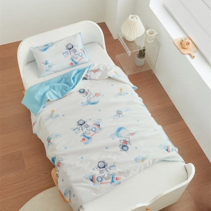 艾佳宝贝 2025新款A类儿童全棉多功能单被套可拆式夏被四季被子 航天员