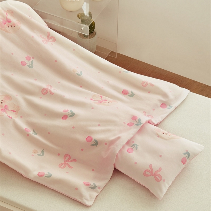 91家纺网 家纺一手货源 找家纺 艾佳宝贝 2025新款A类儿童全棉多功能单被套 小香兔