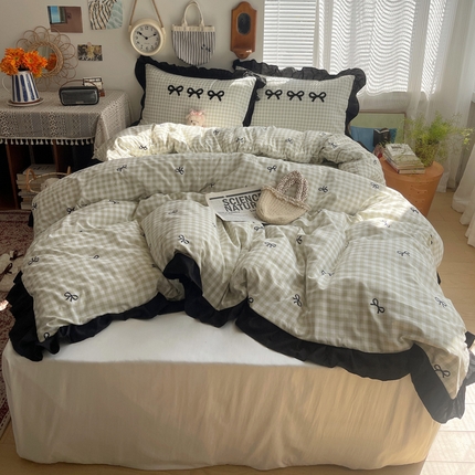 91家纺网 家纺一手货源 找家纺 （总）红嘴企鹅 2025新款韩版花边套件