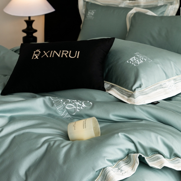 91家纺网 家纺一手货源 找家纺 （总）馨蕊家居 2025新款100s高奢典藏简约全棉系列四件套-棉罗莎