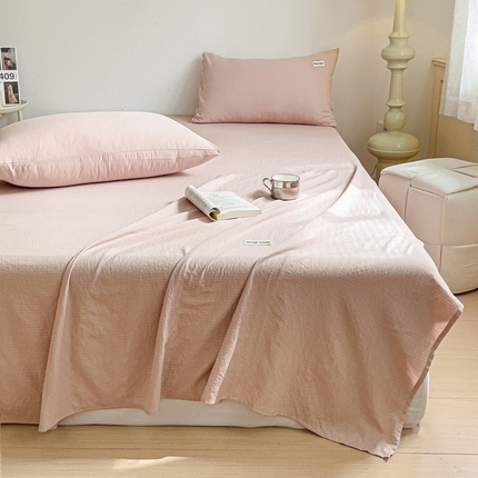 91家纺网 家纺一手货源 找家纺 贝扬思家纺 云感单品床笠系列 床单 红灰泡泡