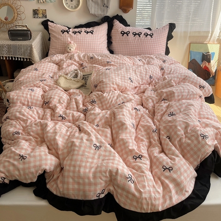 91家纺网 家纺一手货源 找家纺 （总）红嘴企鹅 2025新款韩版花边套件