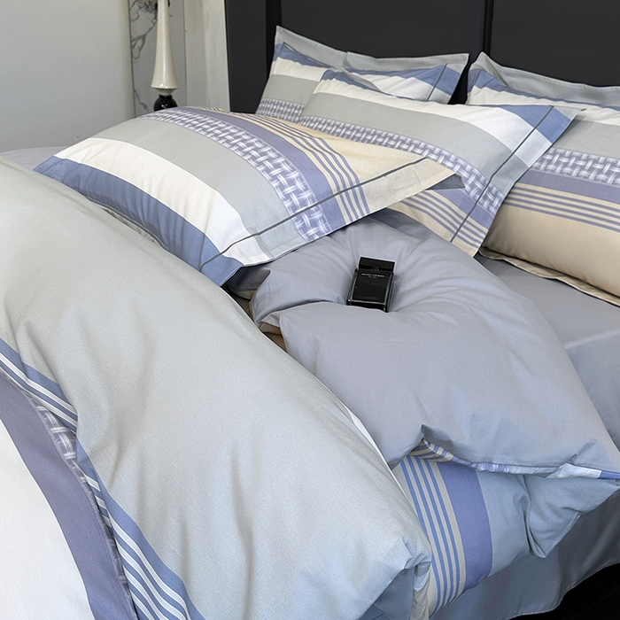 91家纺网 家纺一手货源 找家纺 乐蔻家纺 2025新款全棉13376数码印花四件套 简柠 兰