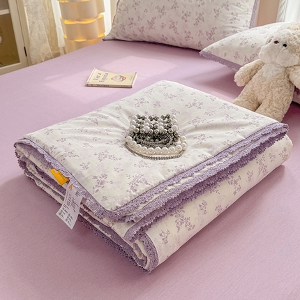 91家纺网 家纺一手货源 找家纺 （总）梦依依 2025新款小清新印花系列全棉夏被大豆夏被