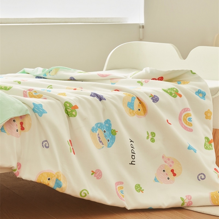 91家纺网 家纺一手货源 找家纺 艾佳宝贝 2025新款A类儿童全棉多功能单被套可拆式夏被 贪吃蛇