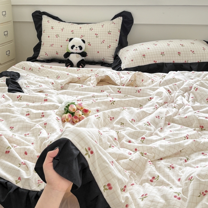 91家纺网 家纺一手货源 找家纺 （总）老K (原美阁） 2025新款赫本风花边单夏被空调被单品