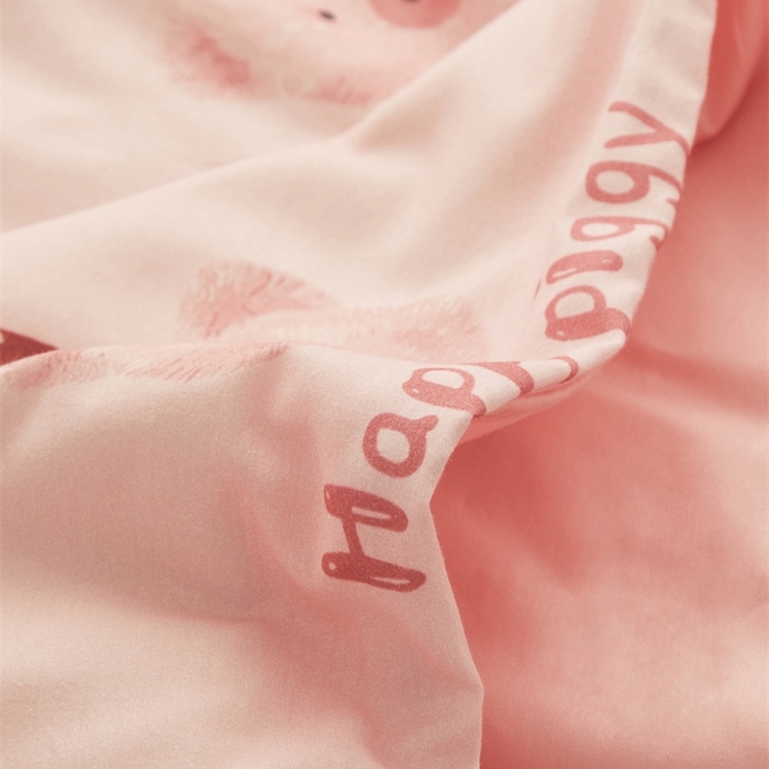 91家纺网 家纺一手货源 找家纺 艾佳宝贝 2025新款A类儿童全棉多功能单被套 乖巧萌猪