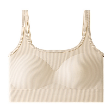 91家纺网 家纺一手货源 找家纺 （总）良品汇馆 2025新款【百搭双肩带文胸吊带】日式无印美背裹胸内衣良品女士文胸无钢圈打底内搭吊胸垫无缝抹胸