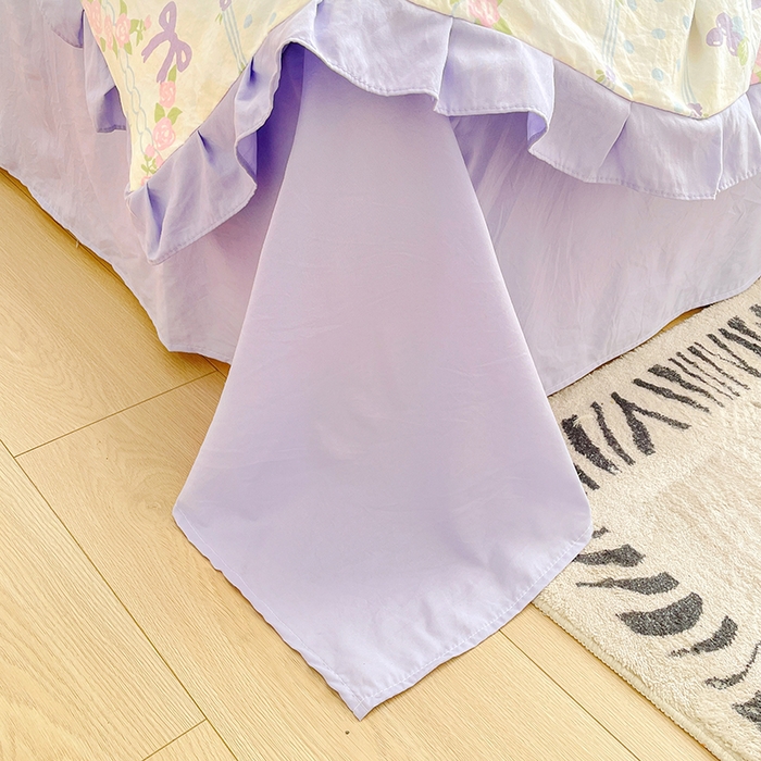 91家纺网 家纺一手货源 找家纺 佳一家纺 2025新款亲肤水洗棉夏被 蝴蝶结紫