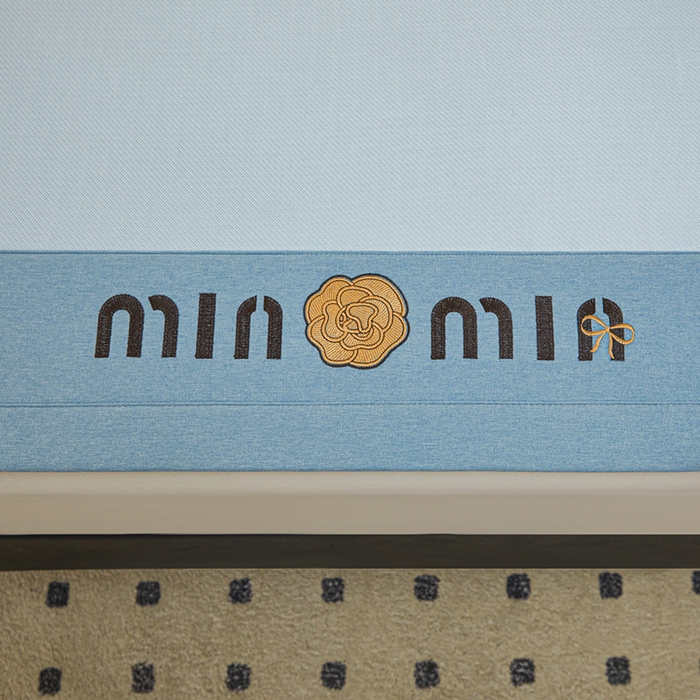 91家纺网 家纺一手货源 找家纺 全季家居 2025新款全季家居5A抗菌min系列凉感冰丝席 床席-天蓝