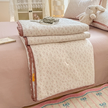 91家纺网 家纺一手货源 找家纺 （总）梦依依 2025新款小清新印花系列全棉夏被大豆夏被