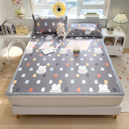 91家纺网 家纺一手货源 找家纺 （总）斯尔顿 2025新款炭光冰丝凉席