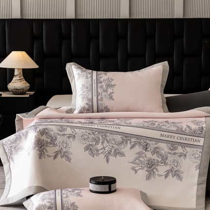 91家纺网 家纺一手货源 找家纺 （总）三味舒屋2025新款凉感抗菌防螨印花冰丝养生席（新升级7A抗菌） 床席