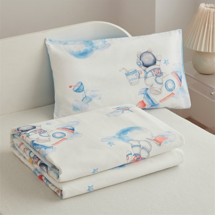 艾佳宝贝 2025新款A类儿童全棉多功能单被套可拆式夏被 航天员