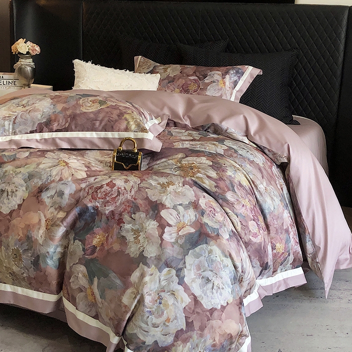 91家纺网 家纺一手货源 找家纺 （总）瑞雪家居 2025新款全棉50S数码印花长绒棉四件套