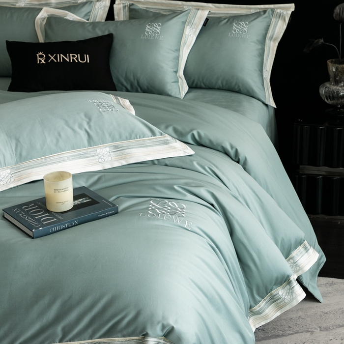 91家纺网 家纺一手货源 找家纺 （总）馨蕊家居 2025新款100s高奢典藏简约全棉系列四件套-棉罗莎