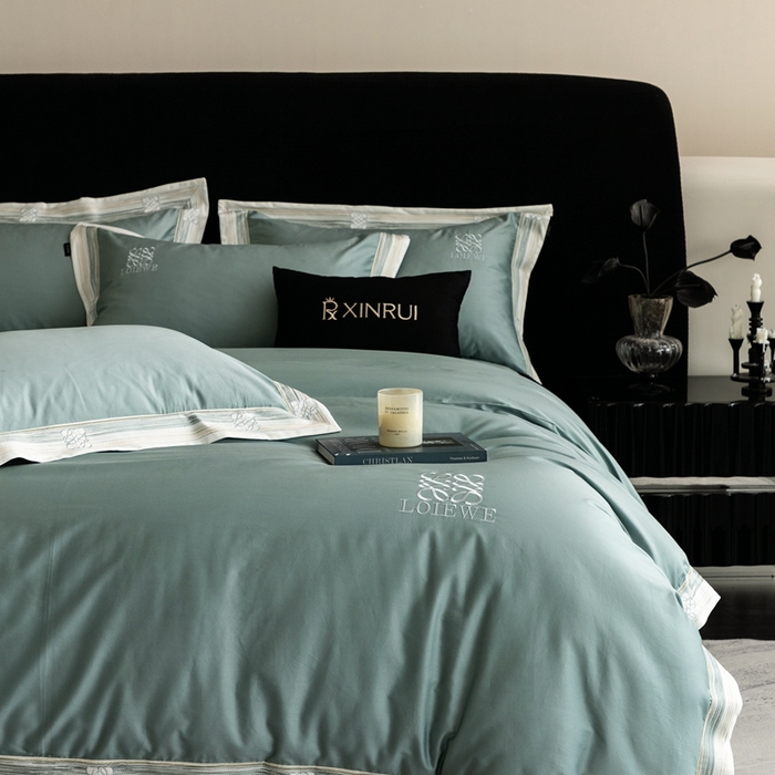 91家纺网 家纺一手货源 找家纺 （总）馨蕊家居 2025新款100s高奢典藏简约全棉系列四件套-棉罗莎