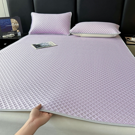 湘之帛 2025新款华夫格冰豆豆凉席 米字格-香芋紫