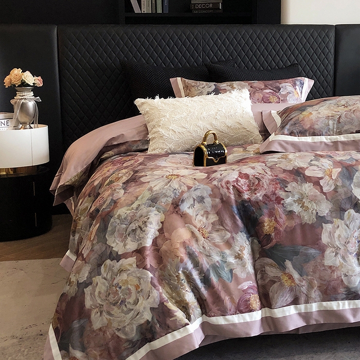 91家纺网 家纺一手货源 找家纺 （总）瑞雪家居 2025新款全棉50S数码印花长绒棉四件套