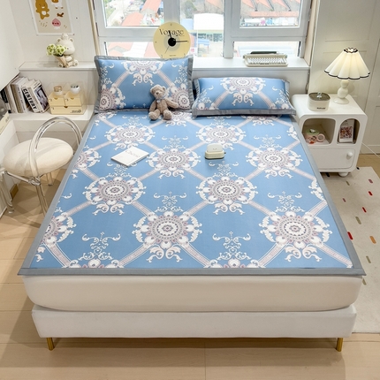 91家纺网 家纺一手货源 找家纺 （总）斯尔顿 2025新款炭光冰丝凉席