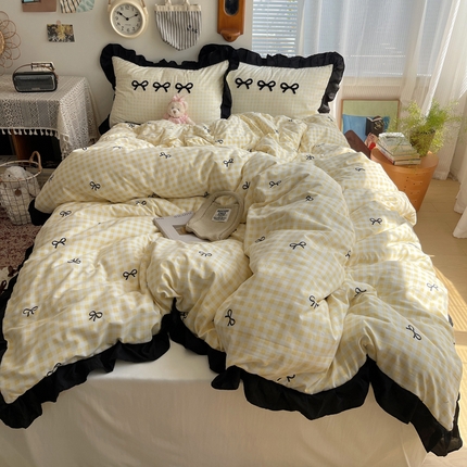 91家纺网 家纺一手货源 找家纺 （总）红嘴企鹅 2025新款韩版花边套件