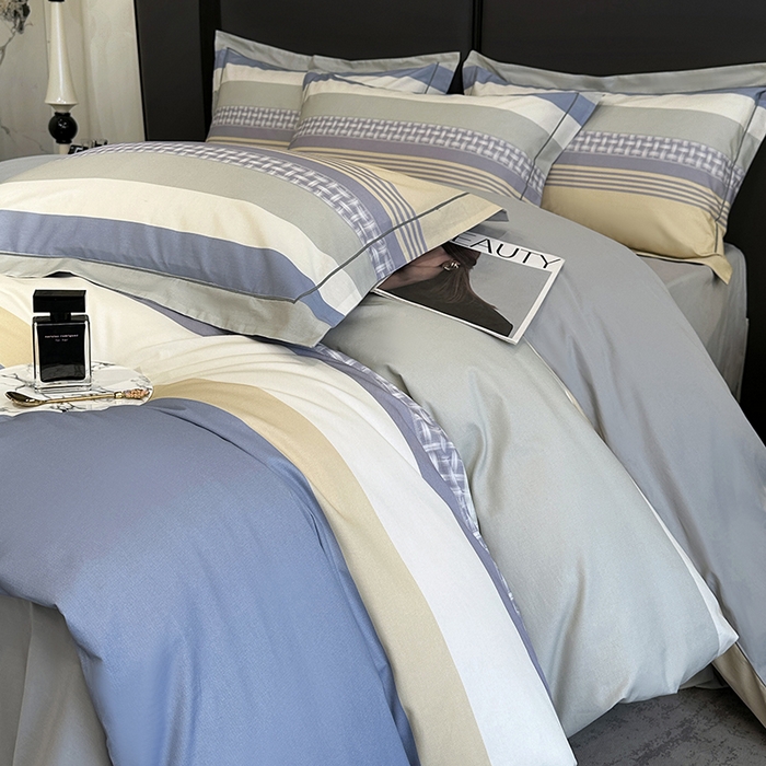 91家纺网 家纺一手货源 找家纺 乐蔻家纺 2025新款全棉13376数码印花四件套 简柠 兰