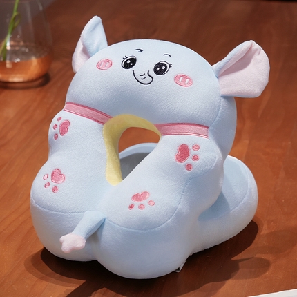 仟亿莱 2025新款卡通冰藤凉席双面午睡枕 凉席双面大象