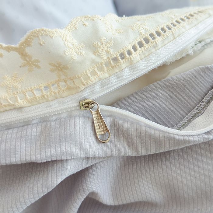 91家纺网 家纺一手货源 找家纺 竹合家纺 2025新款春日碎花法式镂空花边款式提花皱皱四件套 法式-小南瓜灰