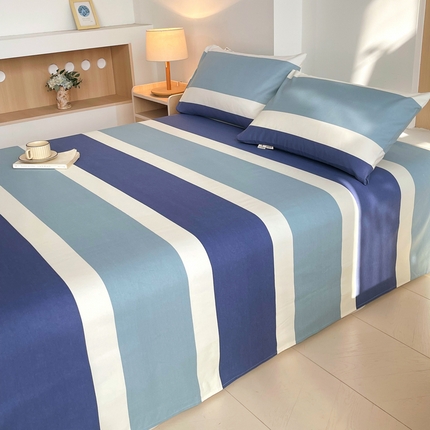 91家纺网 家纺一手货源 找家纺 （总）春皖家纺 2025新款A类全棉简约老粗纱布四件套风格一-普通款单枕套