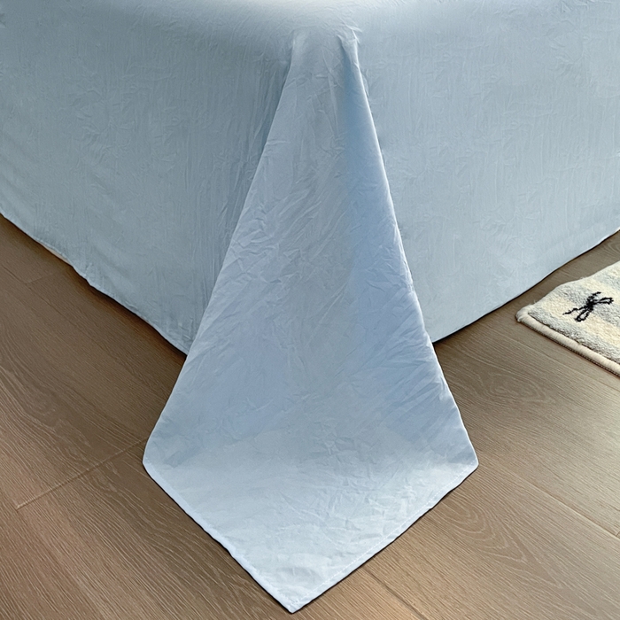 91家纺网 家纺一手货源 找家纺 优卡迪家纺馆 2025新款水洗棉毛巾绣四件套（下载文件夹包含买家秀） 彩虹狗-天蓝