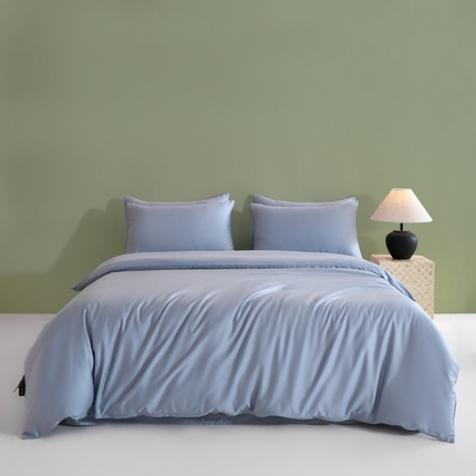 91家纺网 家纺一手货源 找家纺 （总）闲鱼家纺 2025新款亲肤舒适60S黑标A类全棉纯色四件套单被套单床笠-风格一单被套单床笠-风格二