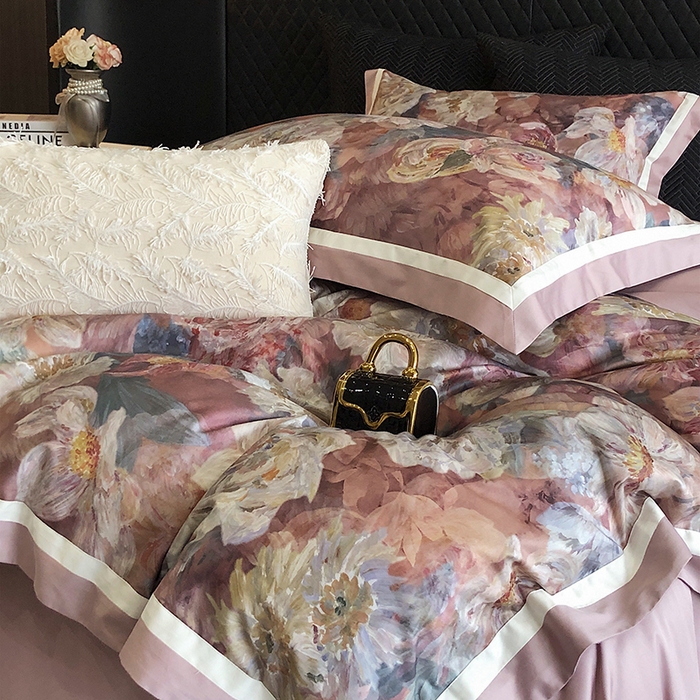 91家纺网 家纺一手货源 找家纺 （总）瑞雪家居 2025新款全棉50S数码印花长绒棉四件套