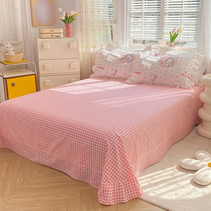 91家纺网 家纺一手货源 找家纺 （总）2025新款公主风四件套全棉纯棉白花边被套床单款式三件套