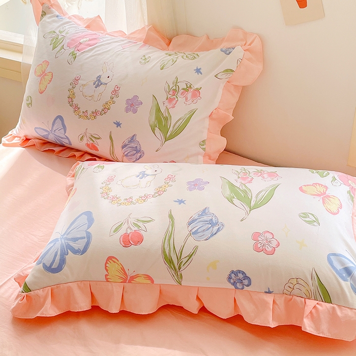 91家纺网 家纺一手货源 找家纺 佳一家纺 2025新款亲肤水洗棉夏被 春天里