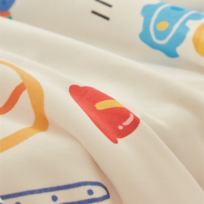 91家纺网 家纺一手货源 找家纺 艾佳宝贝 2025新款A类儿童全棉多功能单被套 工程小车