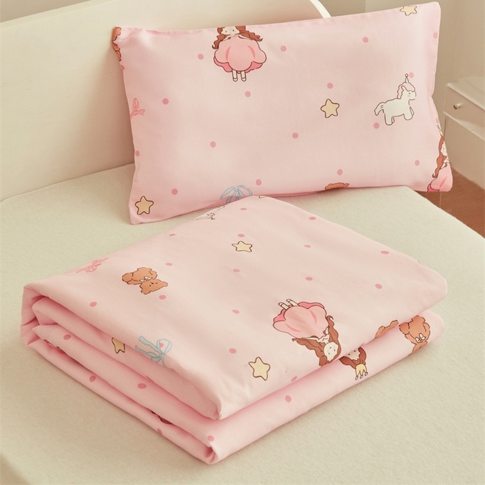 91家纺网 家纺一手货源 找家纺 艾佳宝贝 2025新款A类儿童全棉多功能单被套可拆式夏被 甜甜小公主