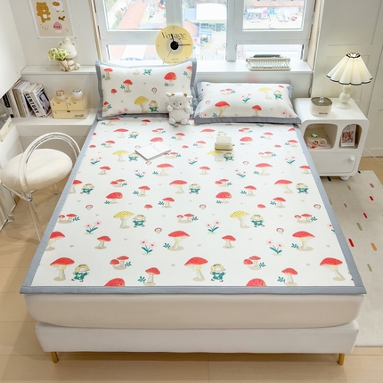 91家纺网 家纺一手货源 找家纺 （总）斯尔顿 2025新款炭光冰丝凉席