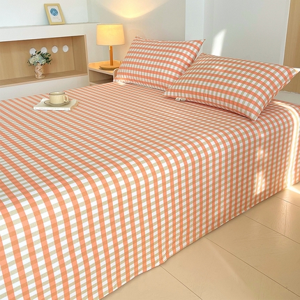 91家纺网 家纺一手货源 找家纺 （总）春皖家纺 2025新款A类全棉简约老粗纱布四件套风格一-普通款单枕套