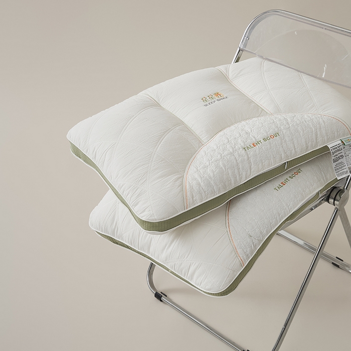 91家纺网 家纺一手货源 找家纺 2025新款星星荞护颈枕枕头枕芯 定型分区护颈枕-单只装（PE软管）