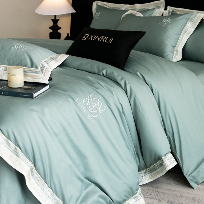 91家纺网 家纺一手货源 找家纺 （总）馨蕊家居 2025新款100s高奢典藏简约全棉系列四件套-棉罗莎