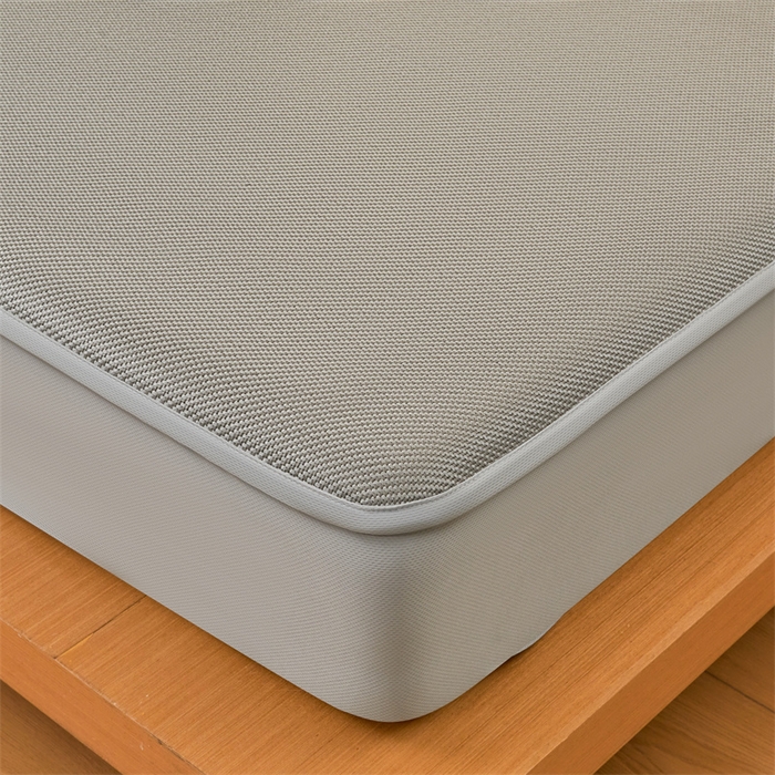 91家纺网 家纺一手货源 找家纺 2025夏季新品纯色冰藤床笠三件套凉感冰丝床笠席子单件床罩 冰藤床笠-伯爵灰