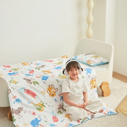 91家纺网 家纺一手货源 找家纺 （总）艾佳宝贝 2025新款A类儿童全棉多功能单被套可拆式夏被四季被子