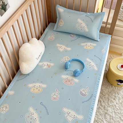 91家纺网 家纺一手货源 找家纺 （总）嗨生活 2025新款 正版授权三丽鸥儿童凉席 幼儿园凉席 冰丝席