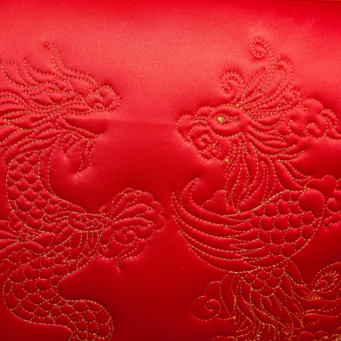 91家纺网 家纺一手货源 找家纺 2025新款婚庆枕芯 龙凤双喜